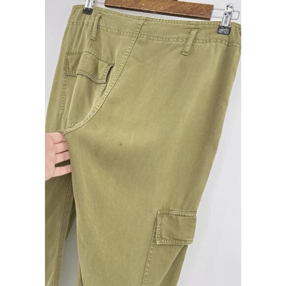 BDG Women’s Green 100% Lyocell Cargo‎ Pants Wide Leg Size 4 Gorpcore Grunge Boho - Picture 5 of 11
